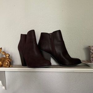 Fergalicious Dark Brown Ankle Booties